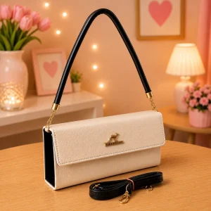 Premium Elegant Sling Handbag with gold-tone hardware