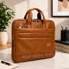 MONTBLANC Premium Office Laptop Bag in black leather