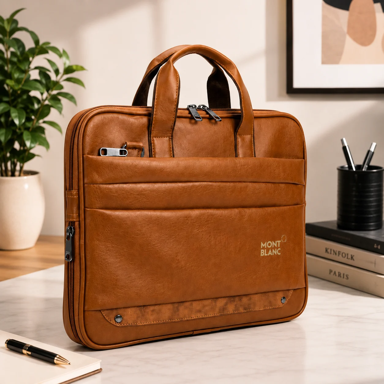 MONTBLANC Premium Office Laptop Bag – Professional Briefcase