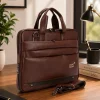 MONTBLANC Premium Office Laptop Bag in black leather
