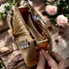 Elegant stone-studded bridal clutch in gold