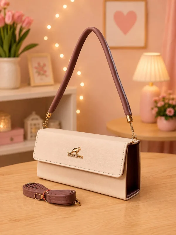 Premium Elegant Sling Handbag with gold-tone hardware