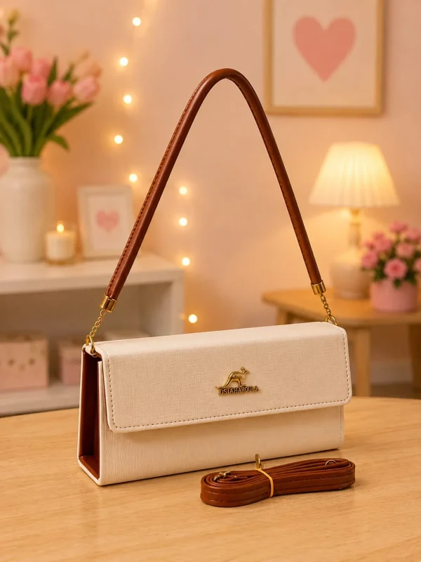 Premium Elegant Sling Handbag with gold-tone hardware