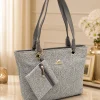 WhatsApp Image 2026-08-22 at 1.41.51 PM Premium Ladies Lace Tote Handbag in black with pouch